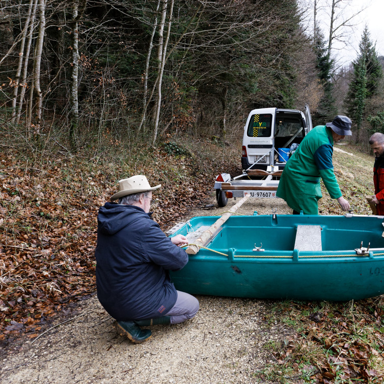 Installation nichoir pour des canards