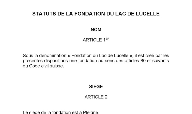 Révision des statuts de la fondation